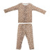 Recalled Copper Pearl tight-fitting pajamas - long-sleeves, fawn print
