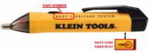 Recalled Klein Tools Non-contact Voltager Testers NCVT-1
