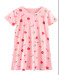 Recalled Booph children's nightgown - short sleeves, pink with strawberries