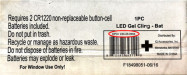 Model number 234-25-0904 is located on the back of the gel cling's package.
