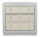 Recalled chest with light gray drawers and light gray linen finish (Model Number  CHS6410B)